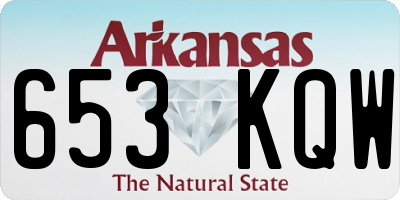 AR license plate 653KQW