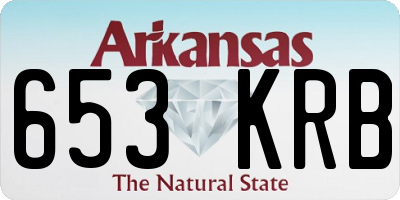 AR license plate 653KRB