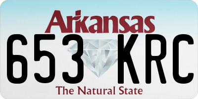 AR license plate 653KRC