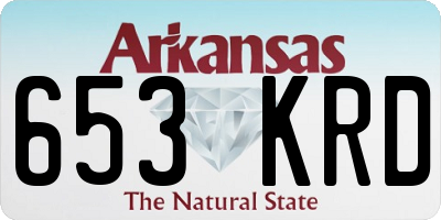AR license plate 653KRD