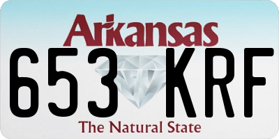 AR license plate 653KRF