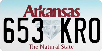 AR license plate 653KRO