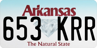 AR license plate 653KRR