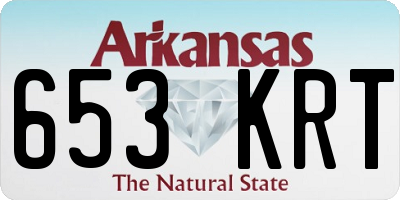 AR license plate 653KRT