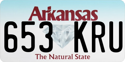 AR license plate 653KRU