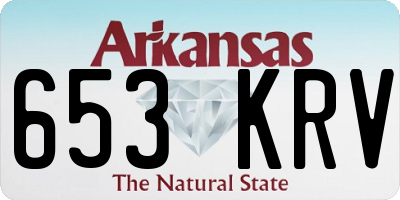 AR license plate 653KRV