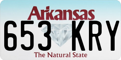 AR license plate 653KRY