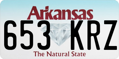 AR license plate 653KRZ