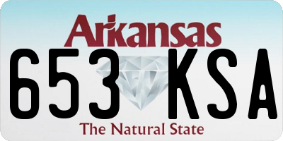 AR license plate 653KSA