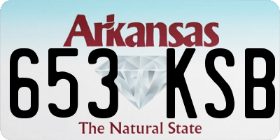 AR license plate 653KSB