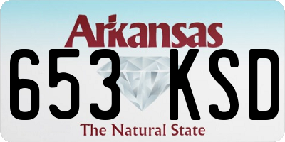 AR license plate 653KSD