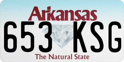 AR license plate 653KSG