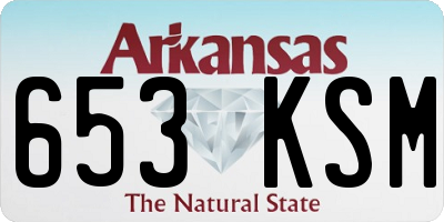 AR license plate 653KSM