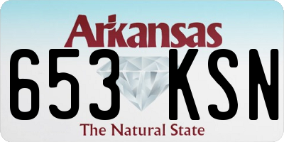 AR license plate 653KSN