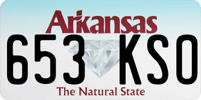 AR license plate 653KSO