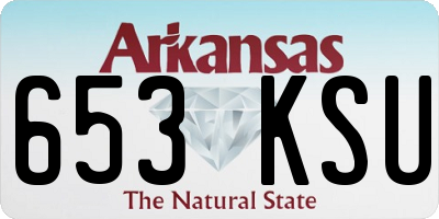 AR license plate 653KSU
