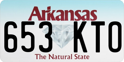 AR license plate 653KTO