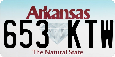 AR license plate 653KTW