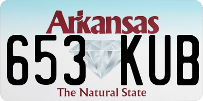 AR license plate 653KUB