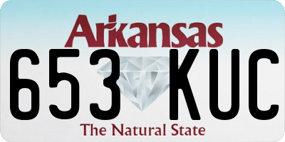 AR license plate 653KUC