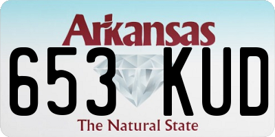 AR license plate 653KUD