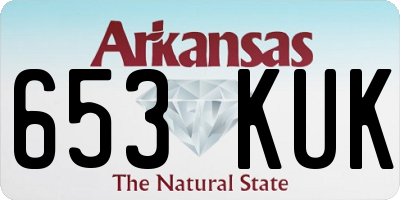 AR license plate 653KUK