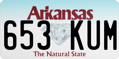 AR license plate 653KUM