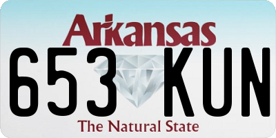 AR license plate 653KUN