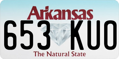 AR license plate 653KUO