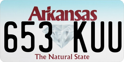 AR license plate 653KUU