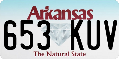 AR license plate 653KUV
