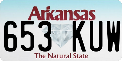 AR license plate 653KUW