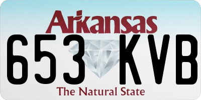 AR license plate 653KVB