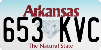 AR license plate 653KVC