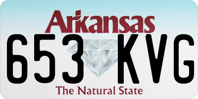 AR license plate 653KVG