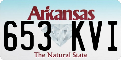 AR license plate 653KVI