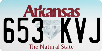 AR license plate 653KVJ