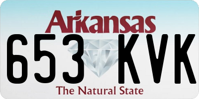 AR license plate 653KVK