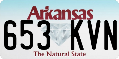 AR license plate 653KVN