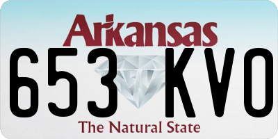AR license plate 653KVO