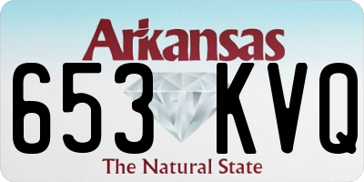 AR license plate 653KVQ