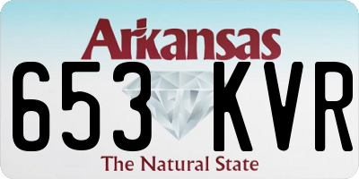AR license plate 653KVR