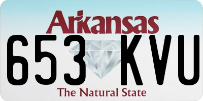 AR license plate 653KVU