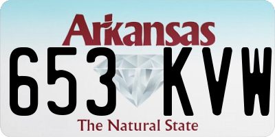 AR license plate 653KVW