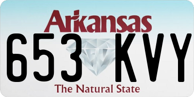 AR license plate 653KVY