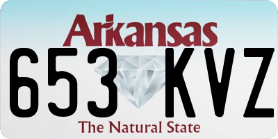 AR license plate 653KVZ