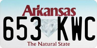 AR license plate 653KWC