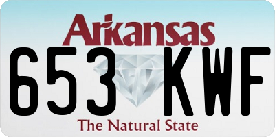 AR license plate 653KWF