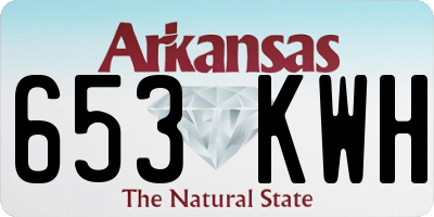 AR license plate 653KWH