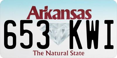 AR license plate 653KWI
